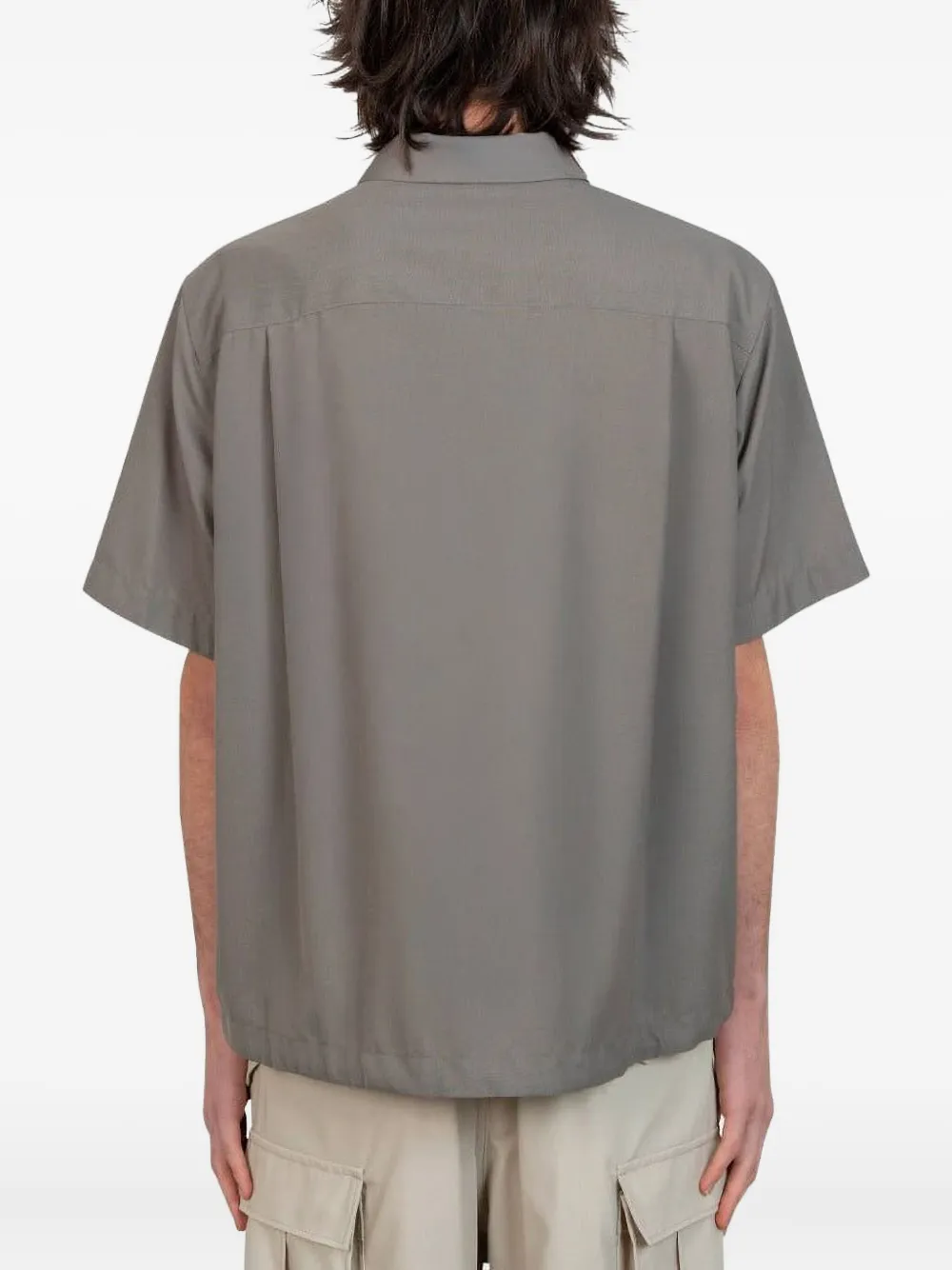 sacai Poloshirt met rits Grijs