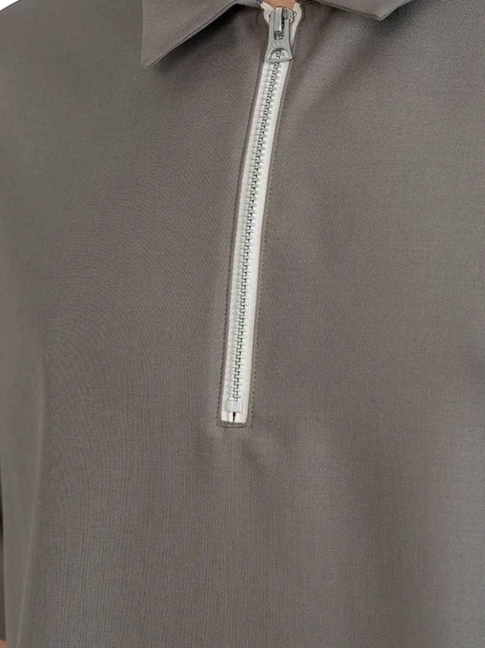 sacai Poloshirt met rits Grijs