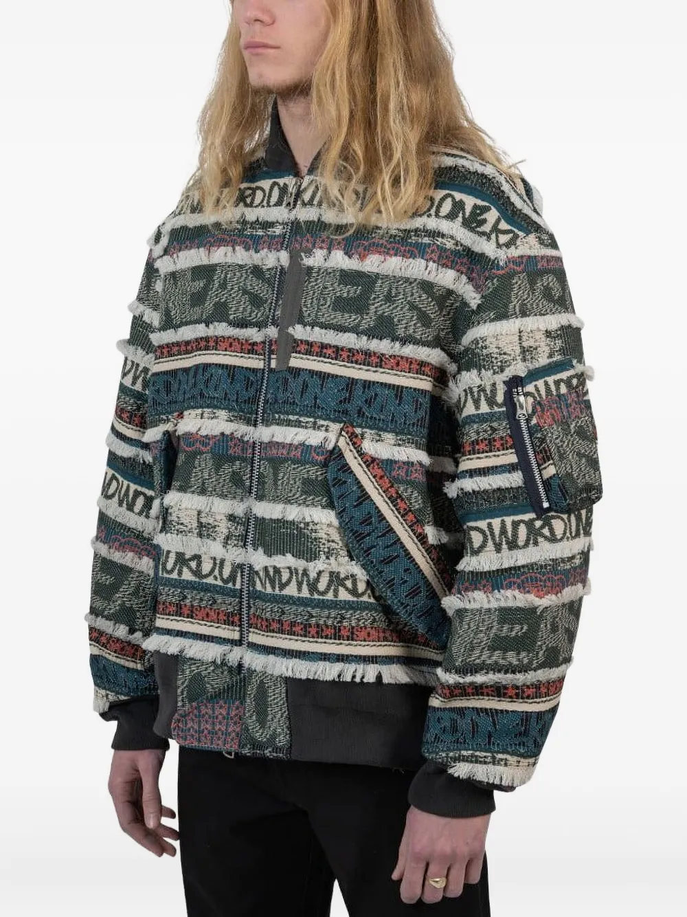 sacai x Eric Haze jacquard-pattern bomber jacket | Bomber Jackets | Image 2