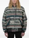 sacai x Eric Haze jacquard-pattern bomber jacket - Blue