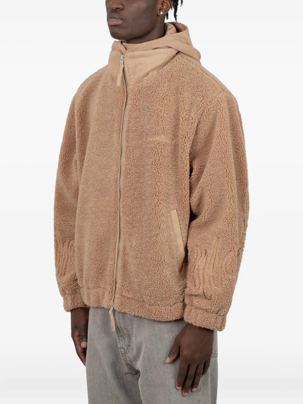 House of Sunny flame-embroidered fleece jacket | Hooded Jackets | Image 2