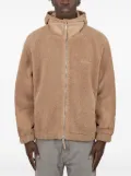 House of Sunny flame-embroidered fleece jacket - TAN BEIGE