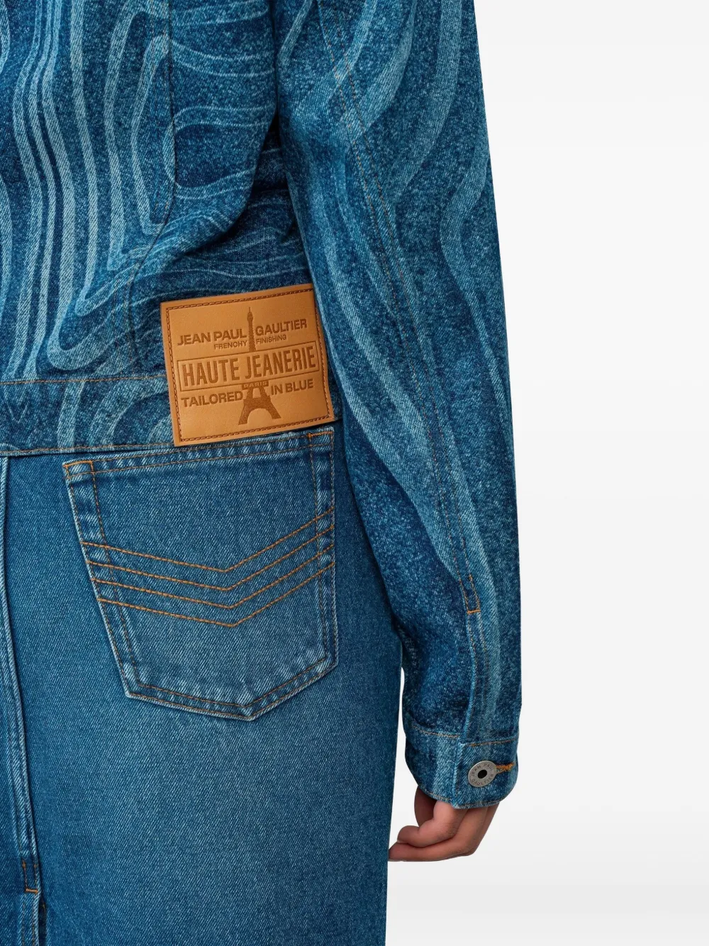 Jean Paul Gaultier Jeansjacke Mit Wirbelmuster In Blue