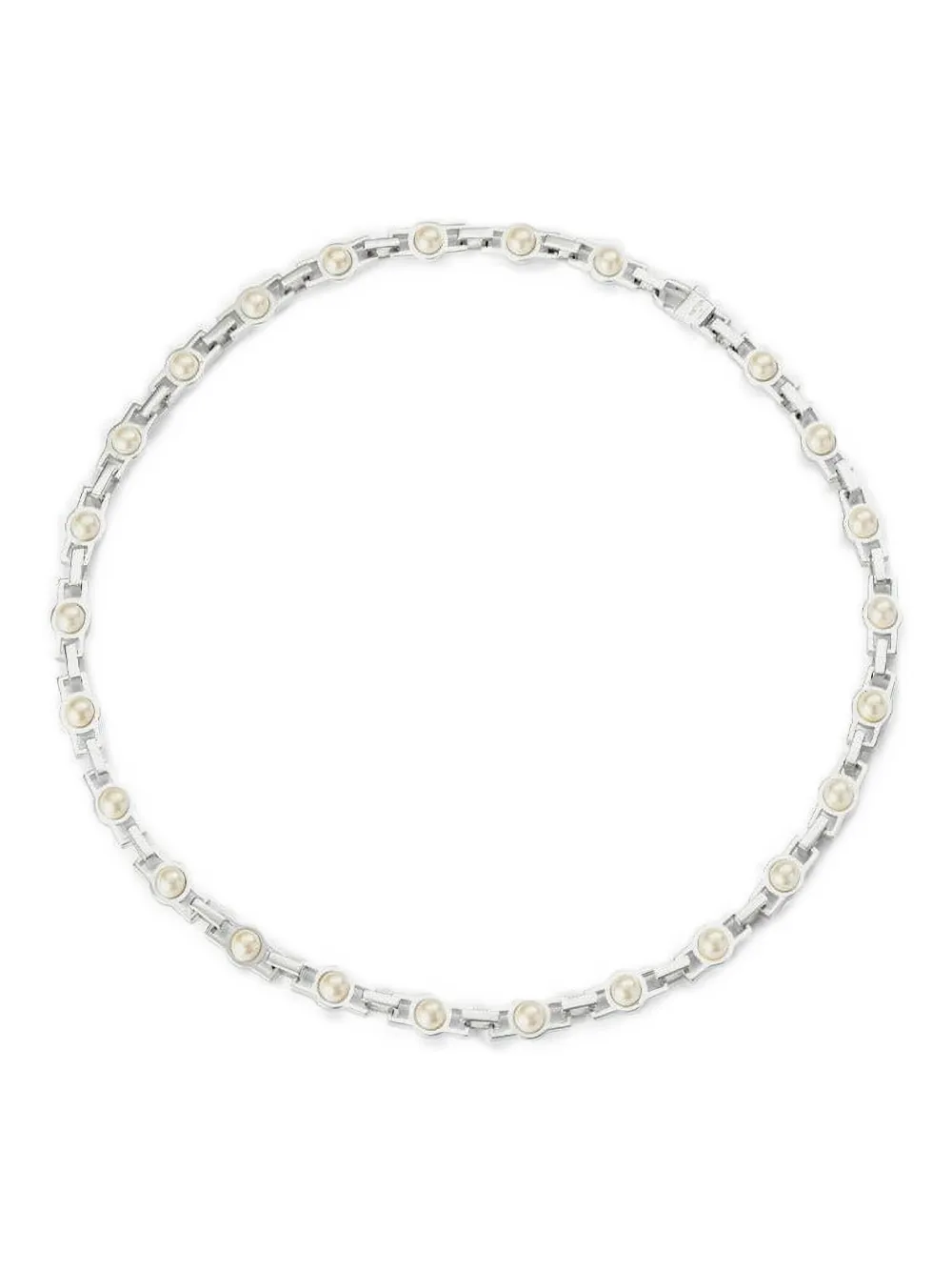 Hatton Labs Pearl-embellished Chain Necklace In Silver