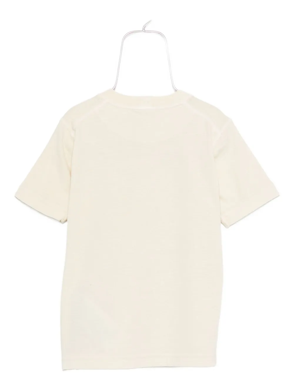 Stone Island Junior logo-patch cotton T-shirt Beige