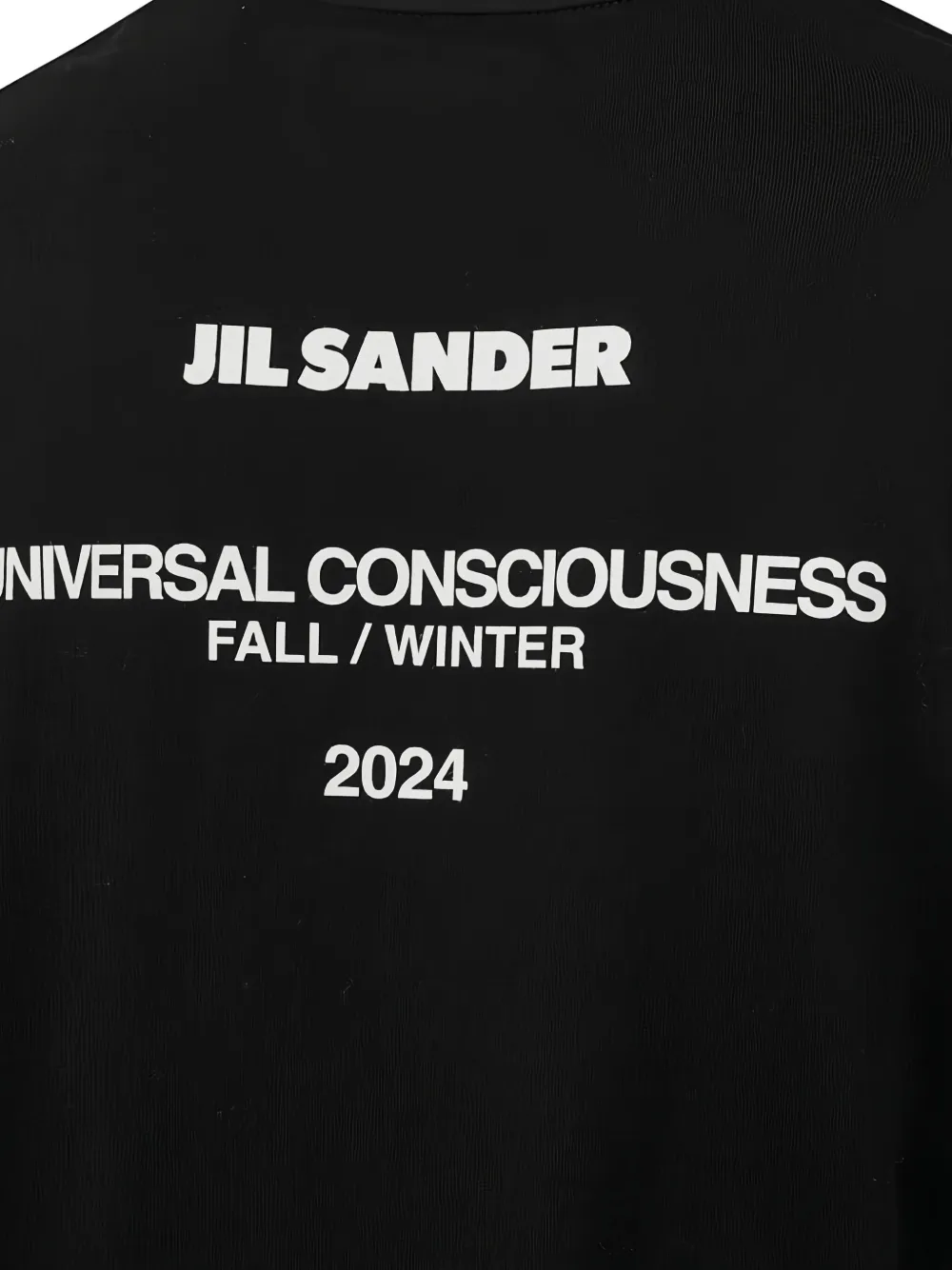 Jil Sander T-shirt met ronde hals en logoprint Zwart