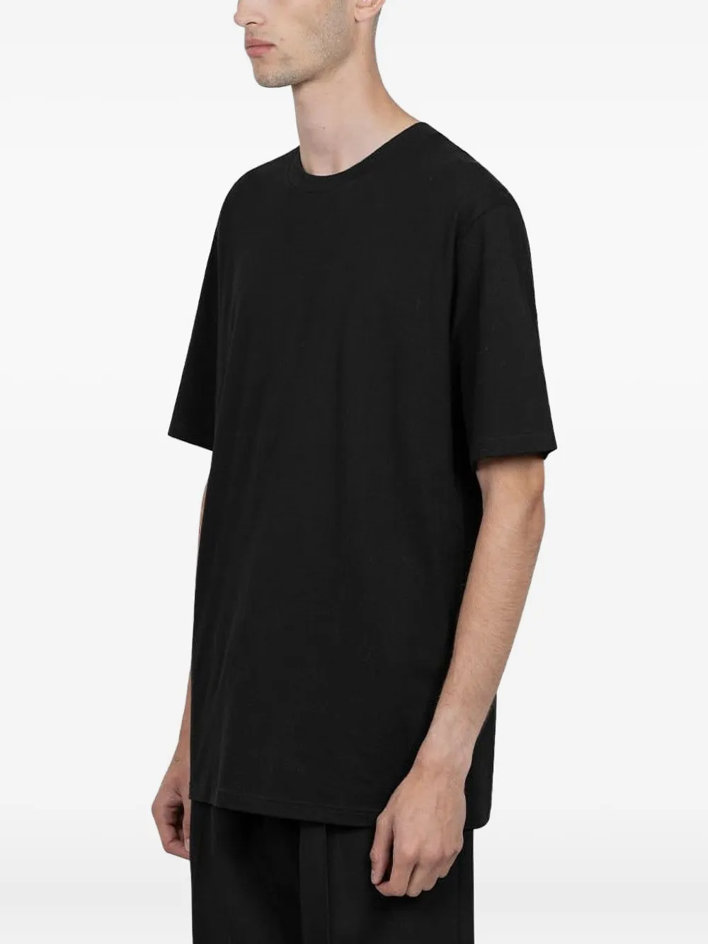 Jil Sander T-shirt met ronde hals en logoprint - Zwart