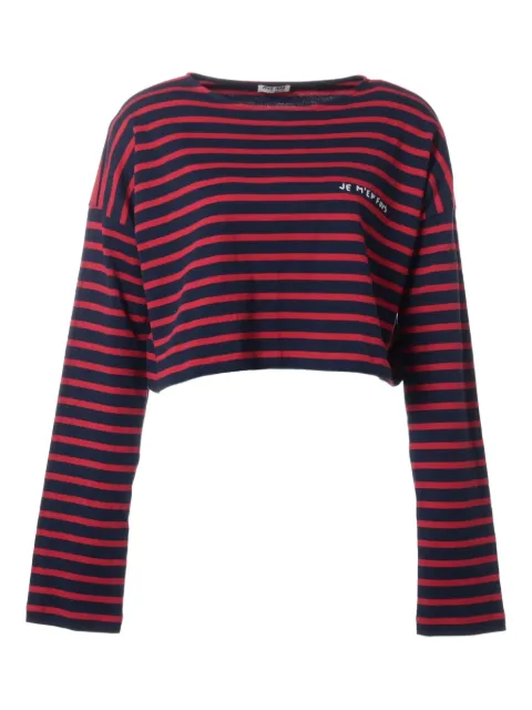 Miu Miu Pre-Owned striped wool top