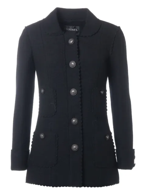 CHANEL Pre-Owned 2014 scalloped wool jacket