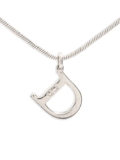 Christian Dior Pre-Owned D logo necklace