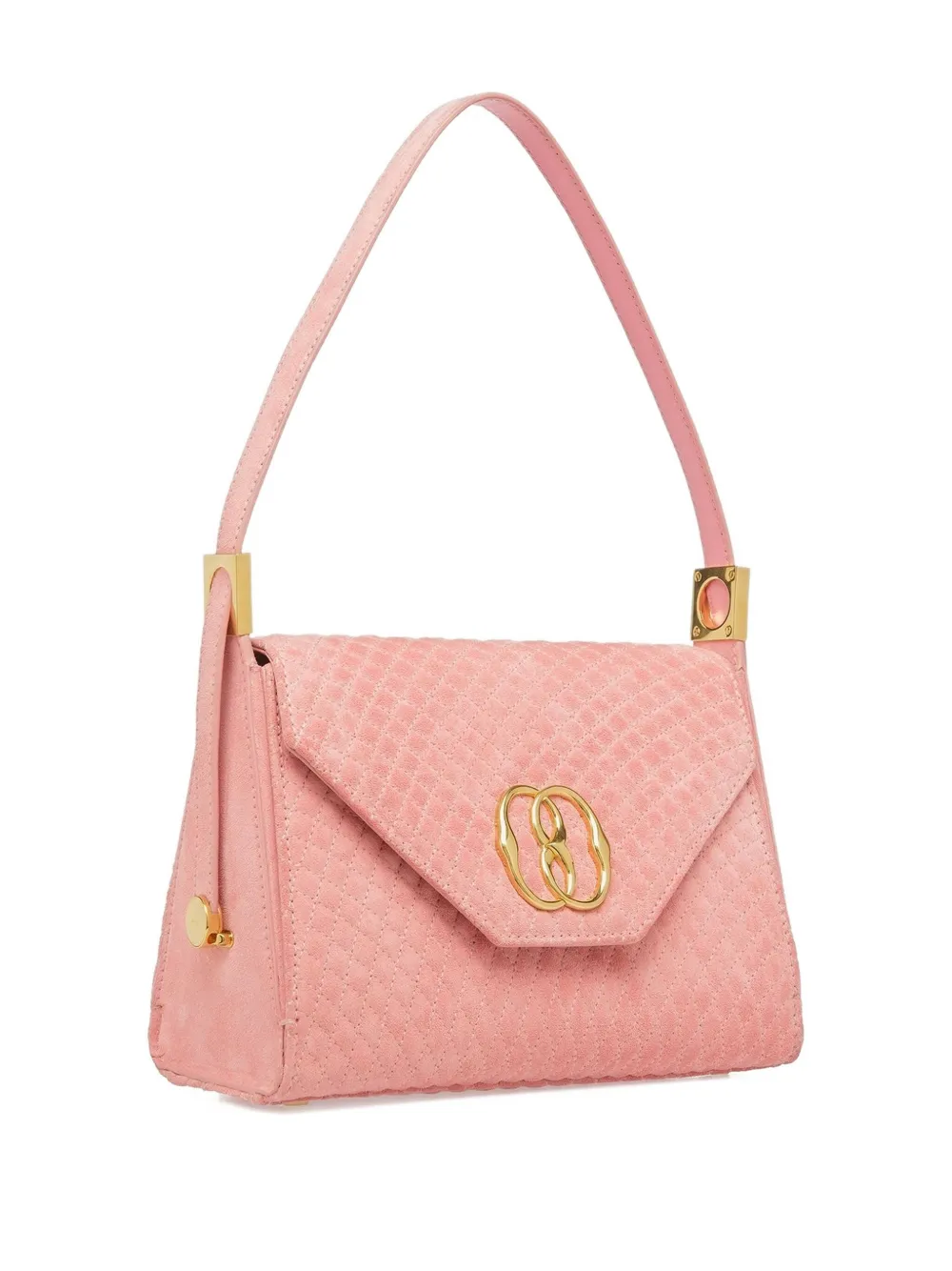 Bally Clutch met logoplakkaat Roze