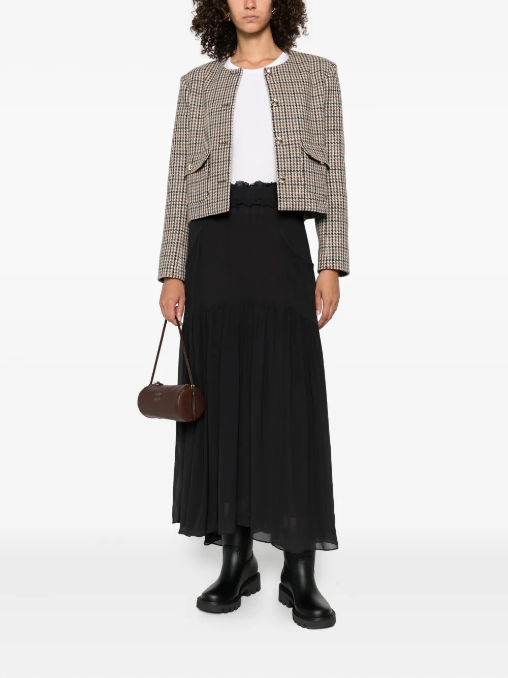 MARANT ÉTOILE Maxi-rok met ruches - Zwart