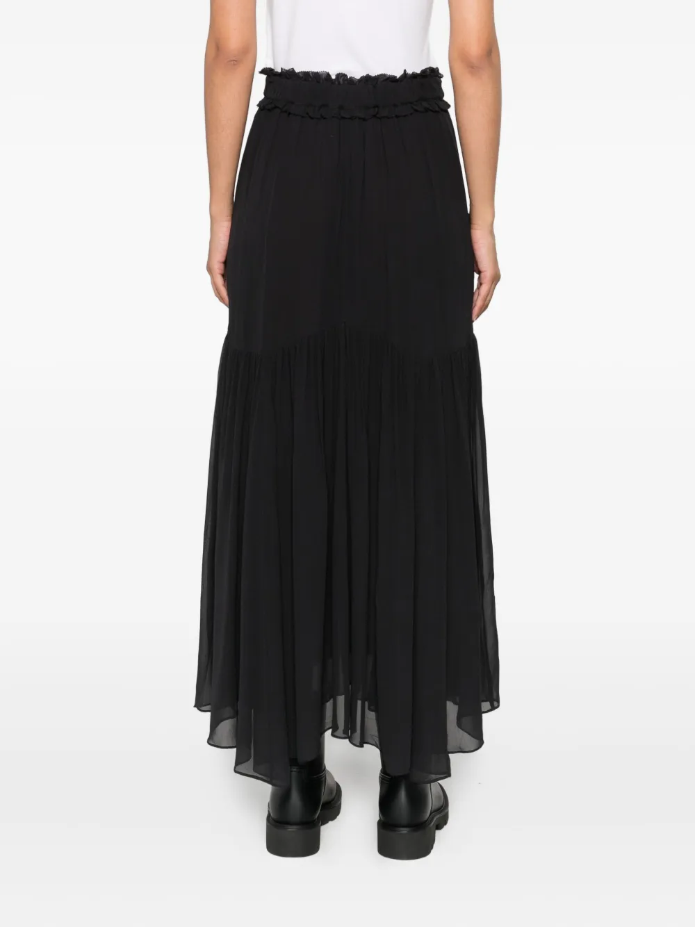Isabel Marant Étoile Ruffled Maxi Skirt In Black