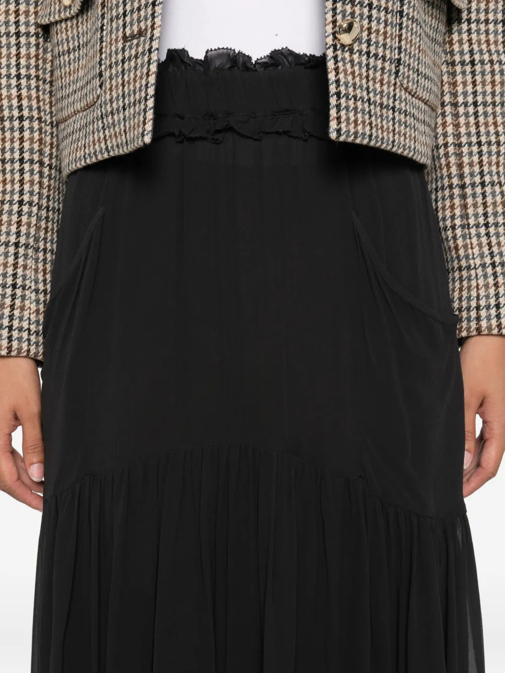 Isabel Marant Étoile Ruffled Maxi Skirt In Black