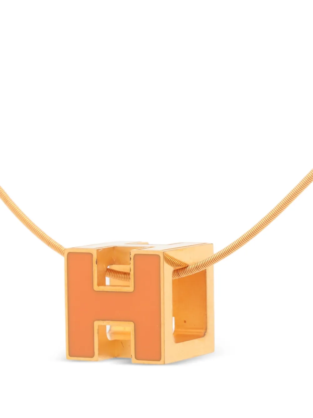Hermès Pre-Owned Cubic H necklace | Gold | Image 1