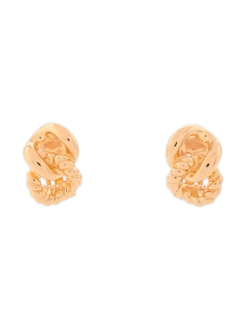 Christian Dior Pre-Owned ノットディテール ピアス - ゴールドトーン Christian Dior Pre-Owned ノットディテール ピアス - ゴールドトーン