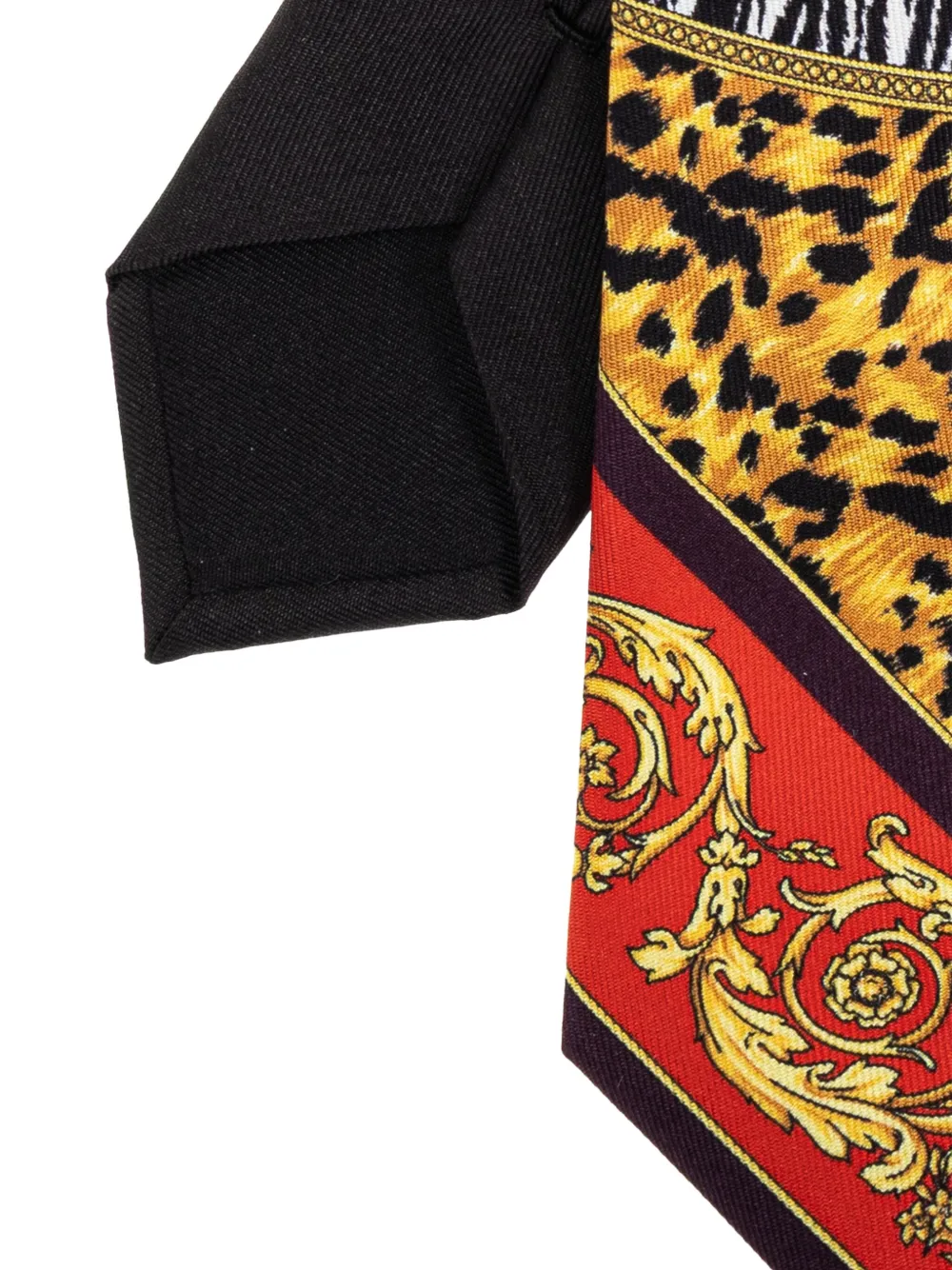 Versace Stropdas met gemixte print Bruin