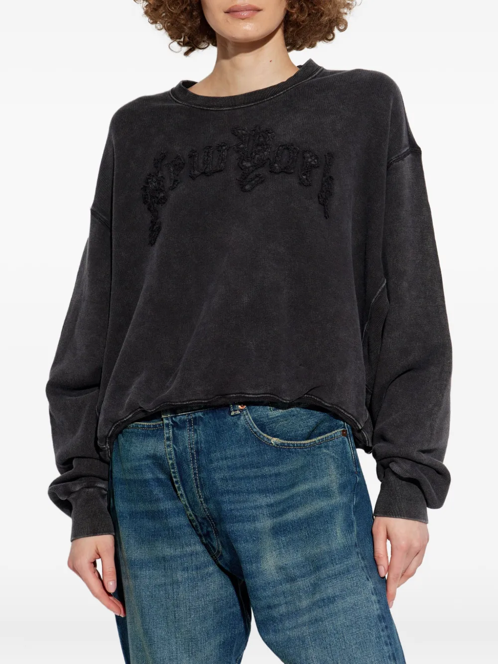 R13 Sweater verfraaid met franje Grijs