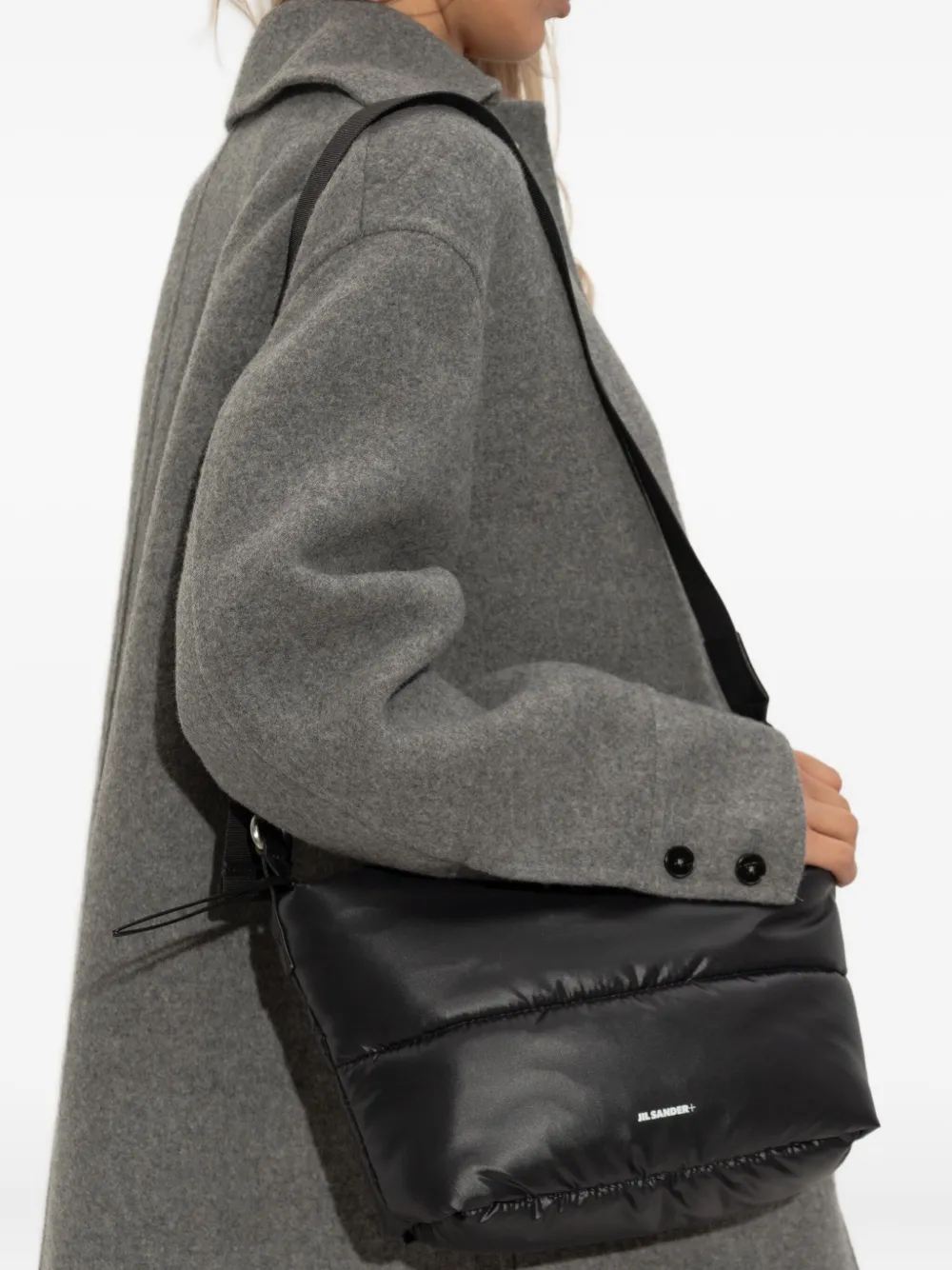 JIL SANDER+ quilted zip-fastening shoulder bag Zwart