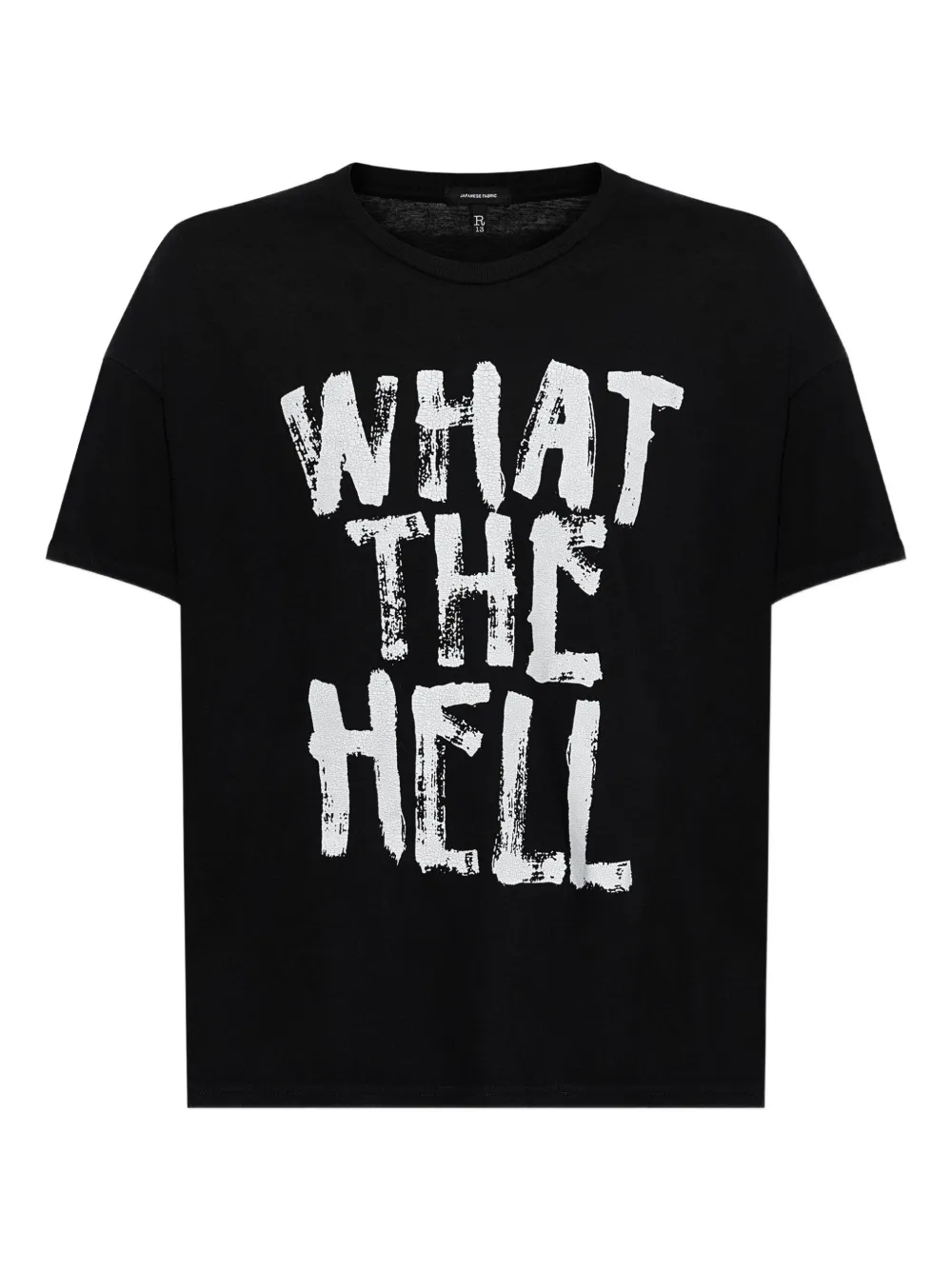 R13 printed cotton T-shirt Zwart