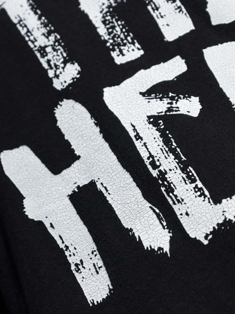 R13 printed cotton T-shirt Zwart