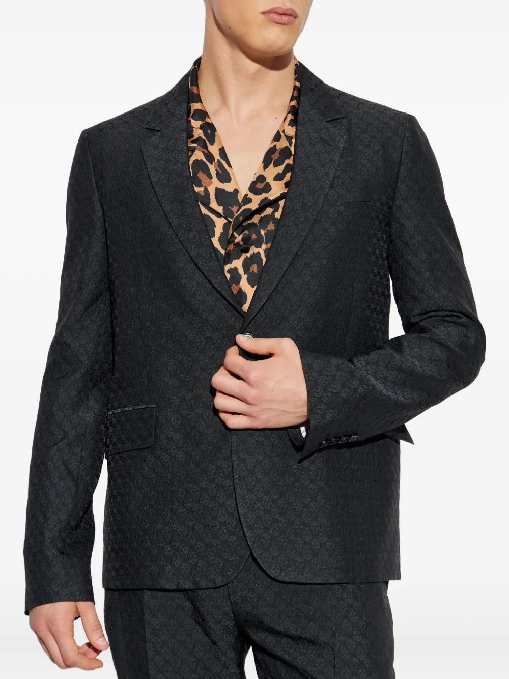 Alexander McQueen skull-print two-button blazer | Jackets | Image 3