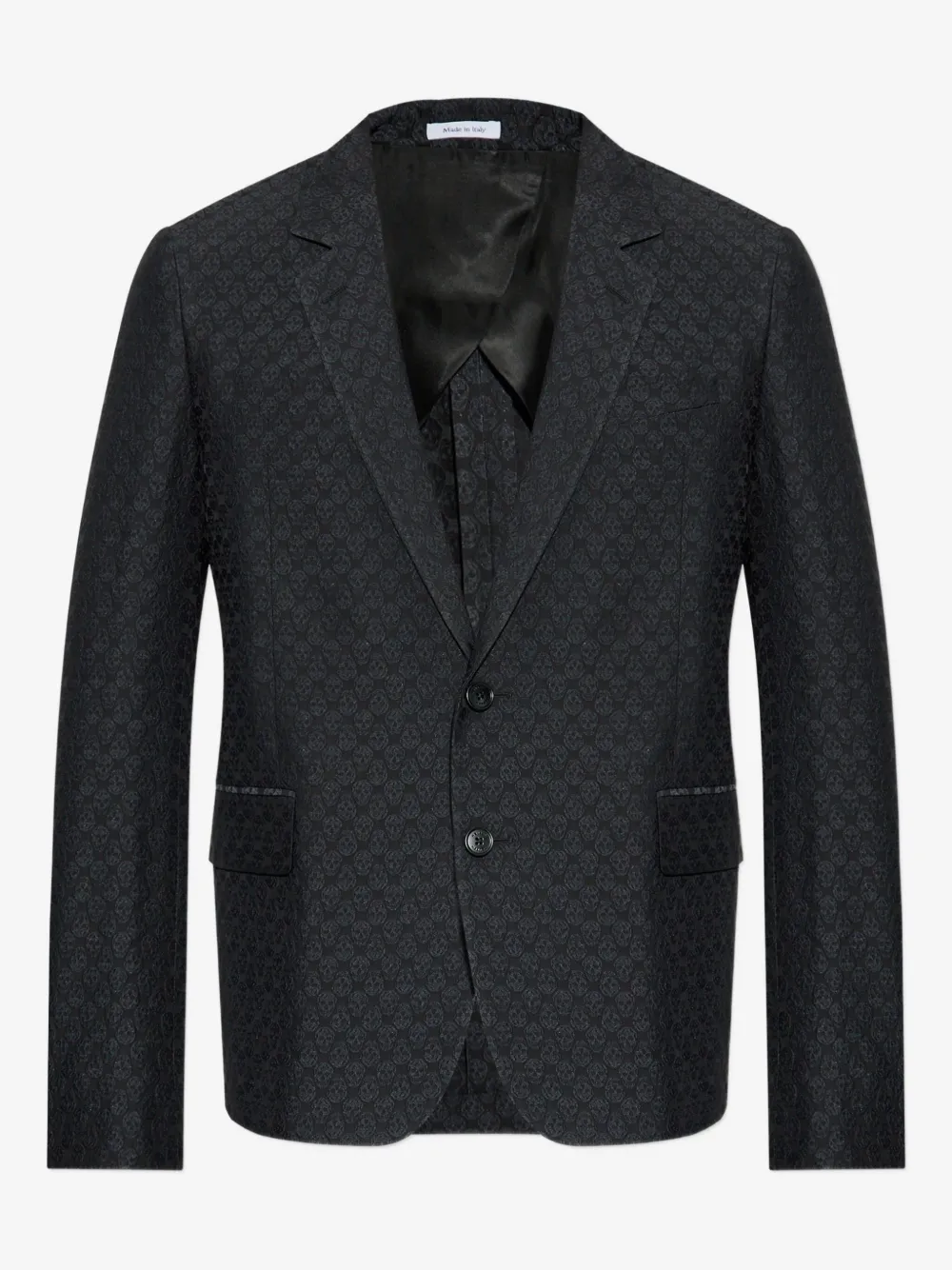 Alexander McQueen skull-print two-button blazer | Black | Image 1