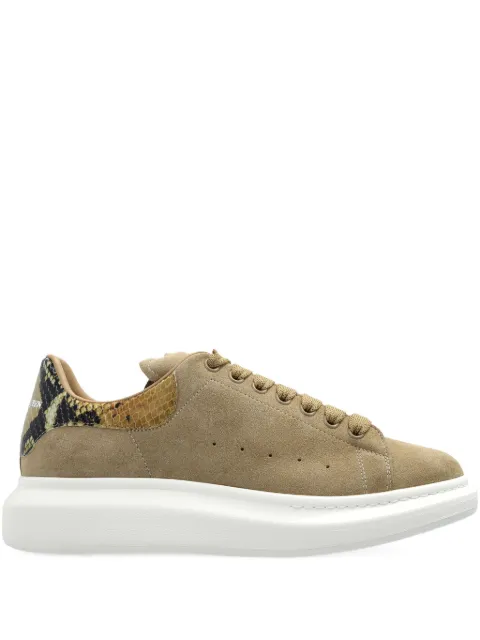 Alexander McQueen suede snake-detail trainers