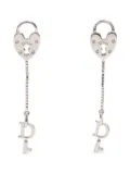 Christian Dior Pre-Owned Heart Key earrings - Silver