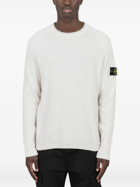 Stone Island Compass-badge gauzed-effect sweater