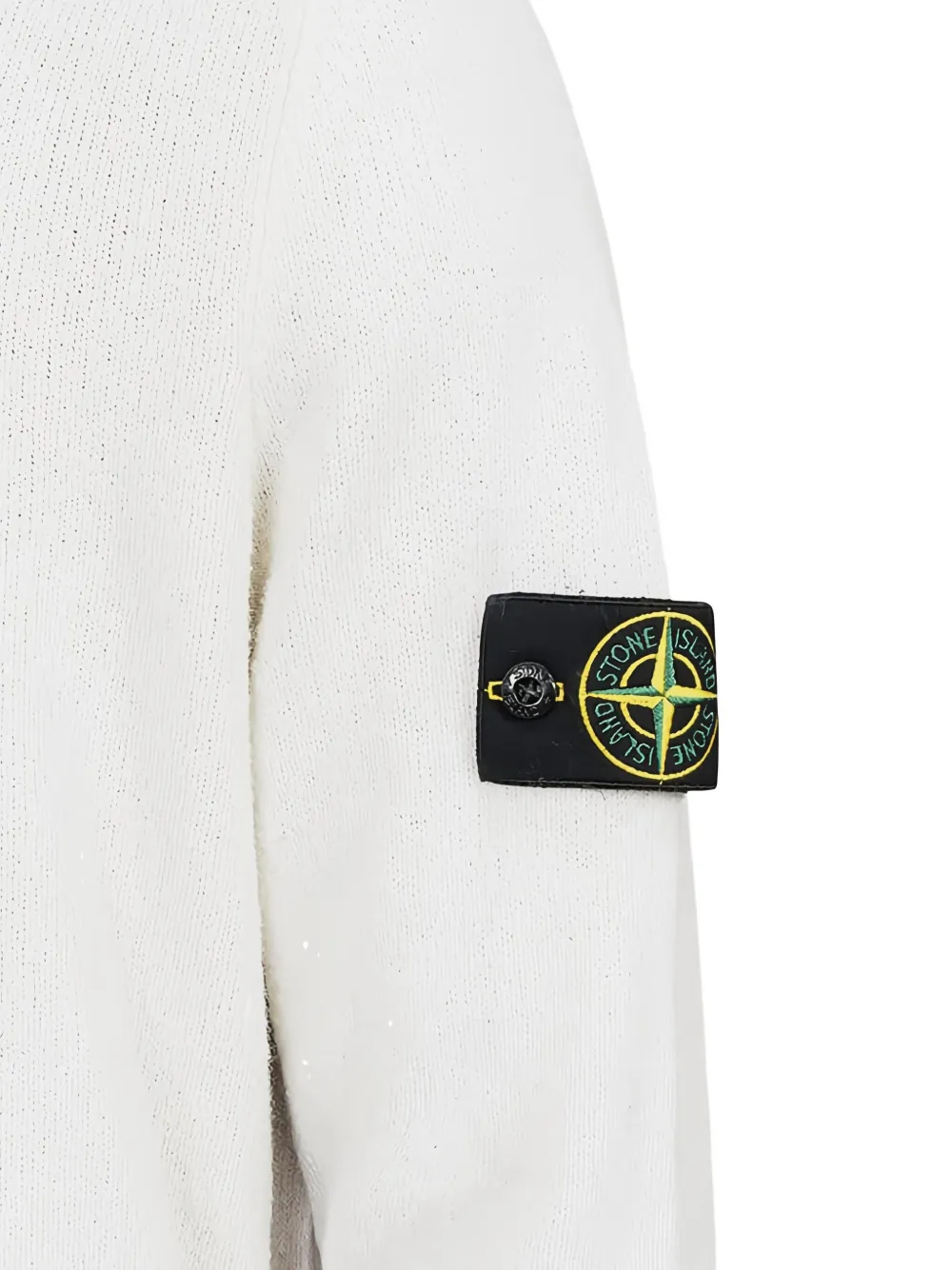 Stone Island Pullover Mit Kompass-patch In White