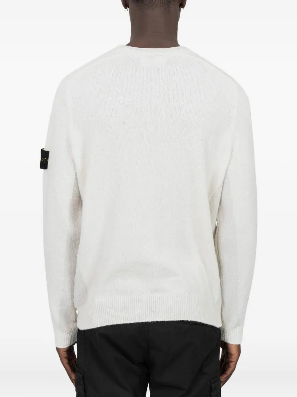 Stone Island Pullover Mit Kompass-patch In White