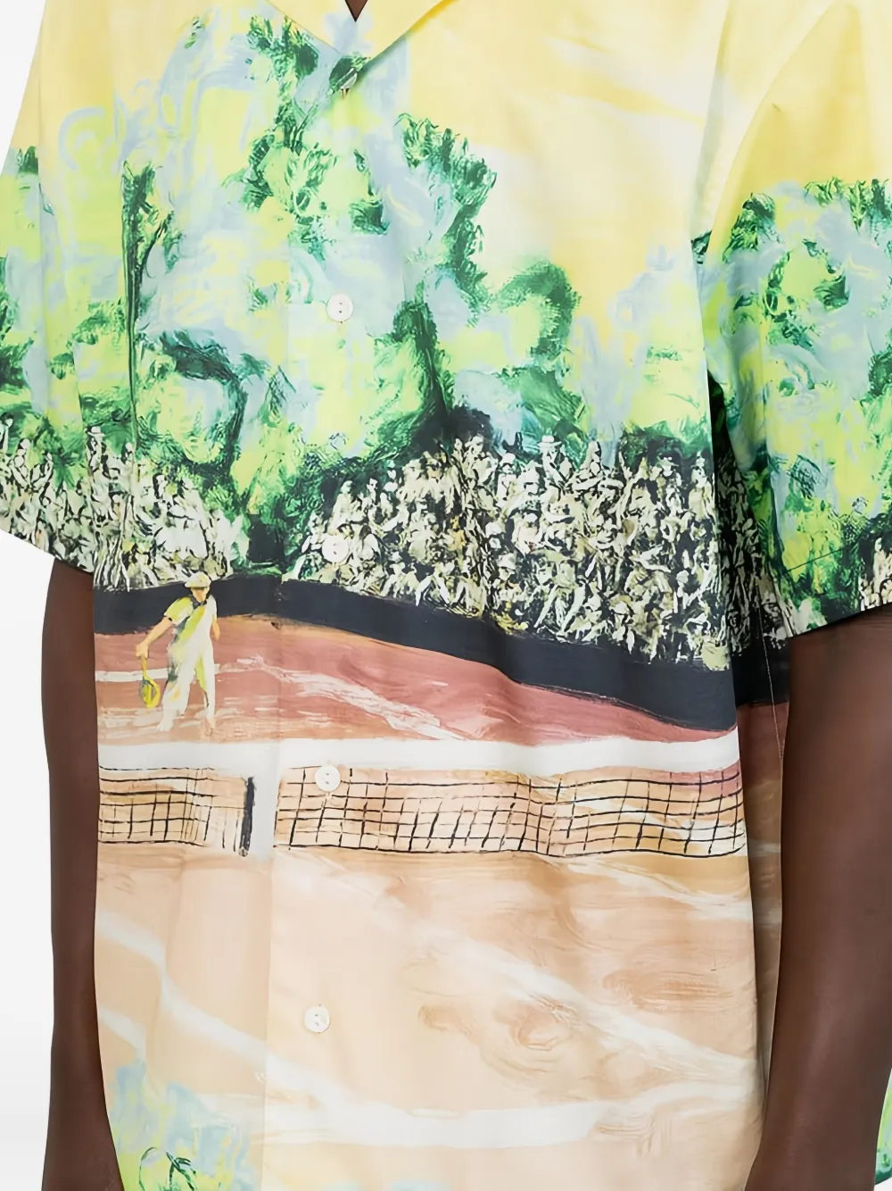 Lacoste Overhemd met print Geel