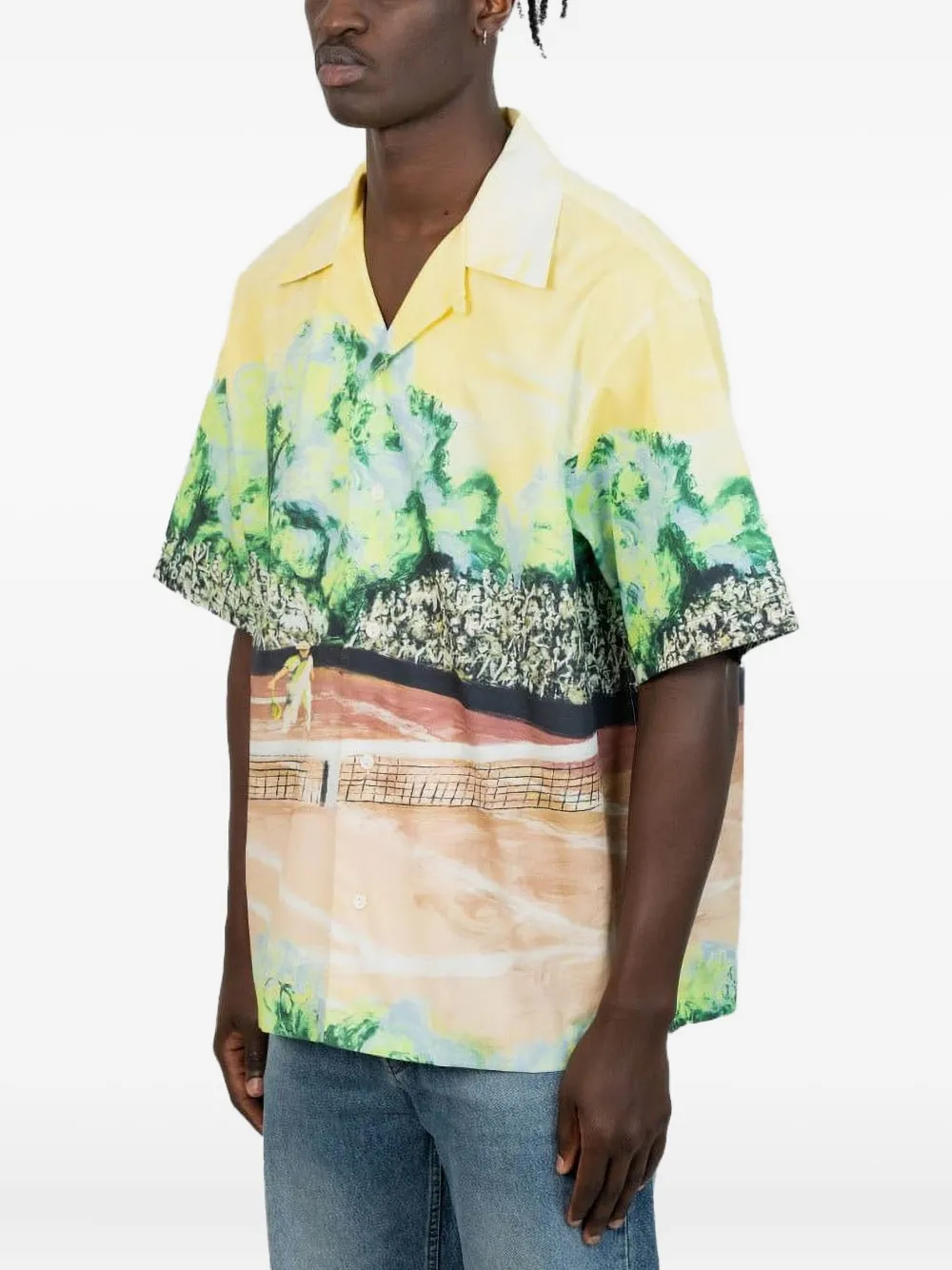 Lacoste Overhemd met print - Geel