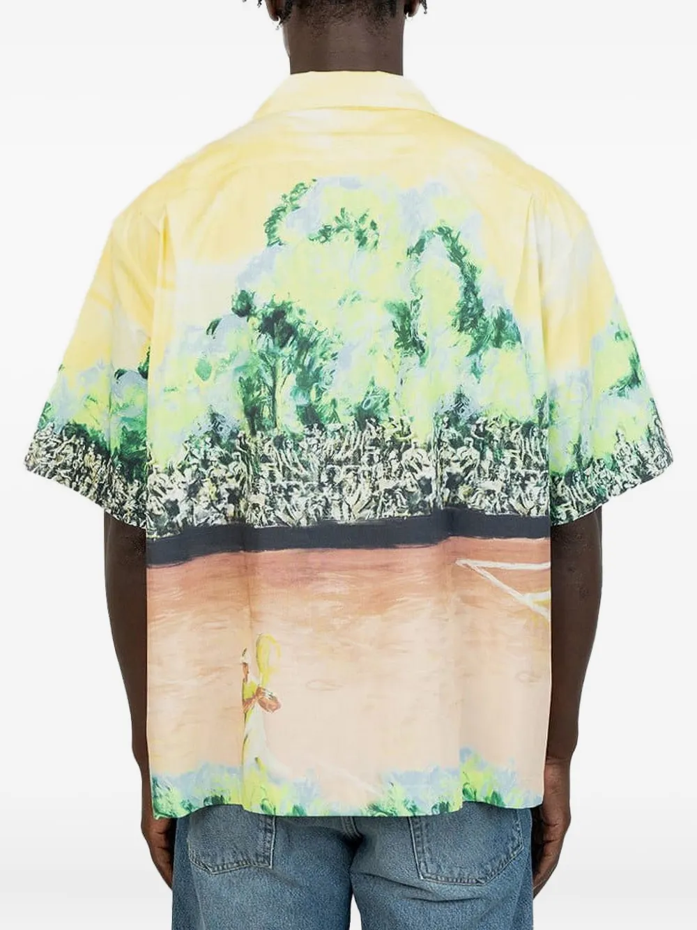 Lacoste Overhemd met print Geel