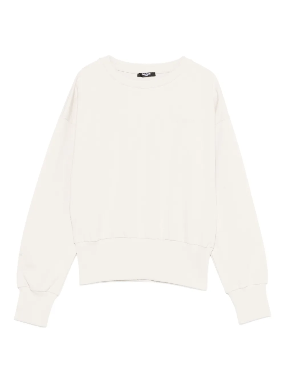 Balmain Kids Sweater met geborduurd logo Beige