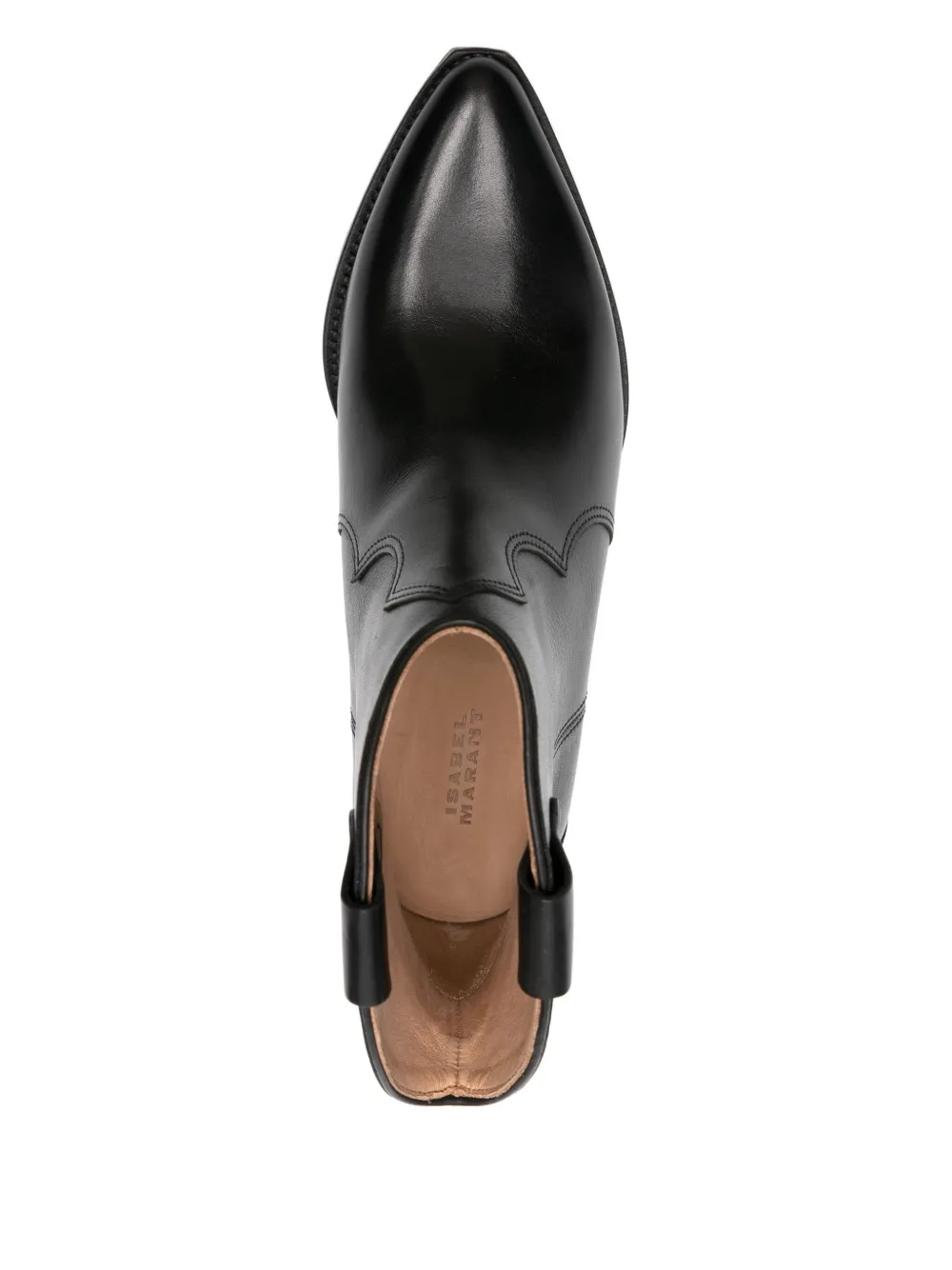 ISABEL MARANT 50mm Dewina pointed-toe leather cowboy boots Black