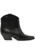 ISABEL MARANT 50mm Dewina pointed-toe leather cowboy boots - Black