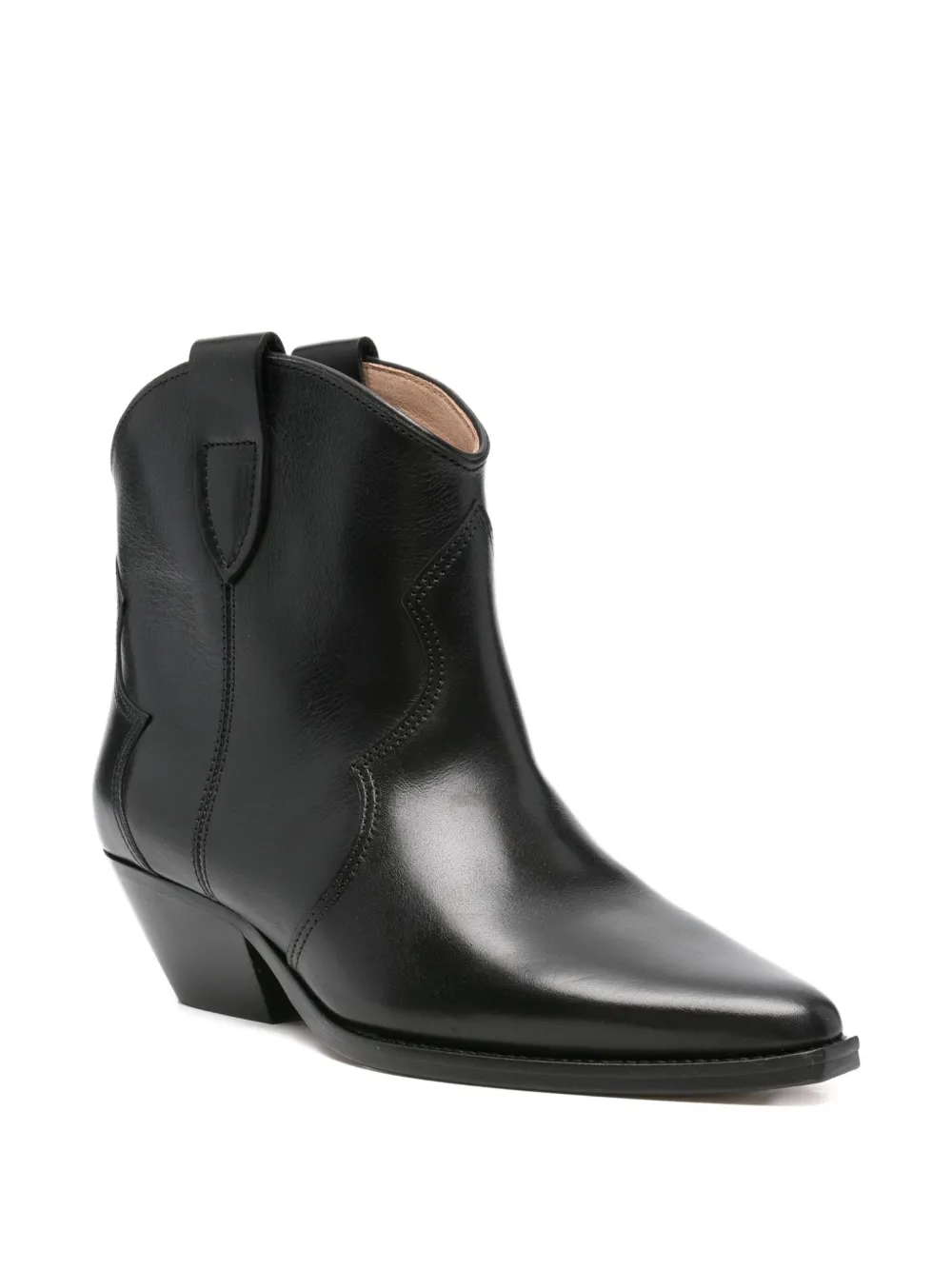 ISABEL MARANT 50mm Dewina pointed-toe leather cowboy boots Black