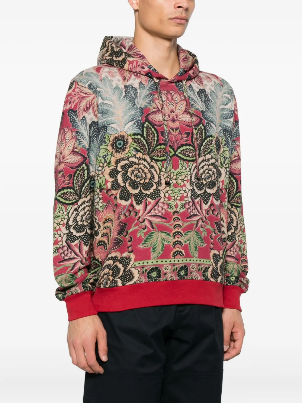 ETRO Hoodie met bloemenprint Rood