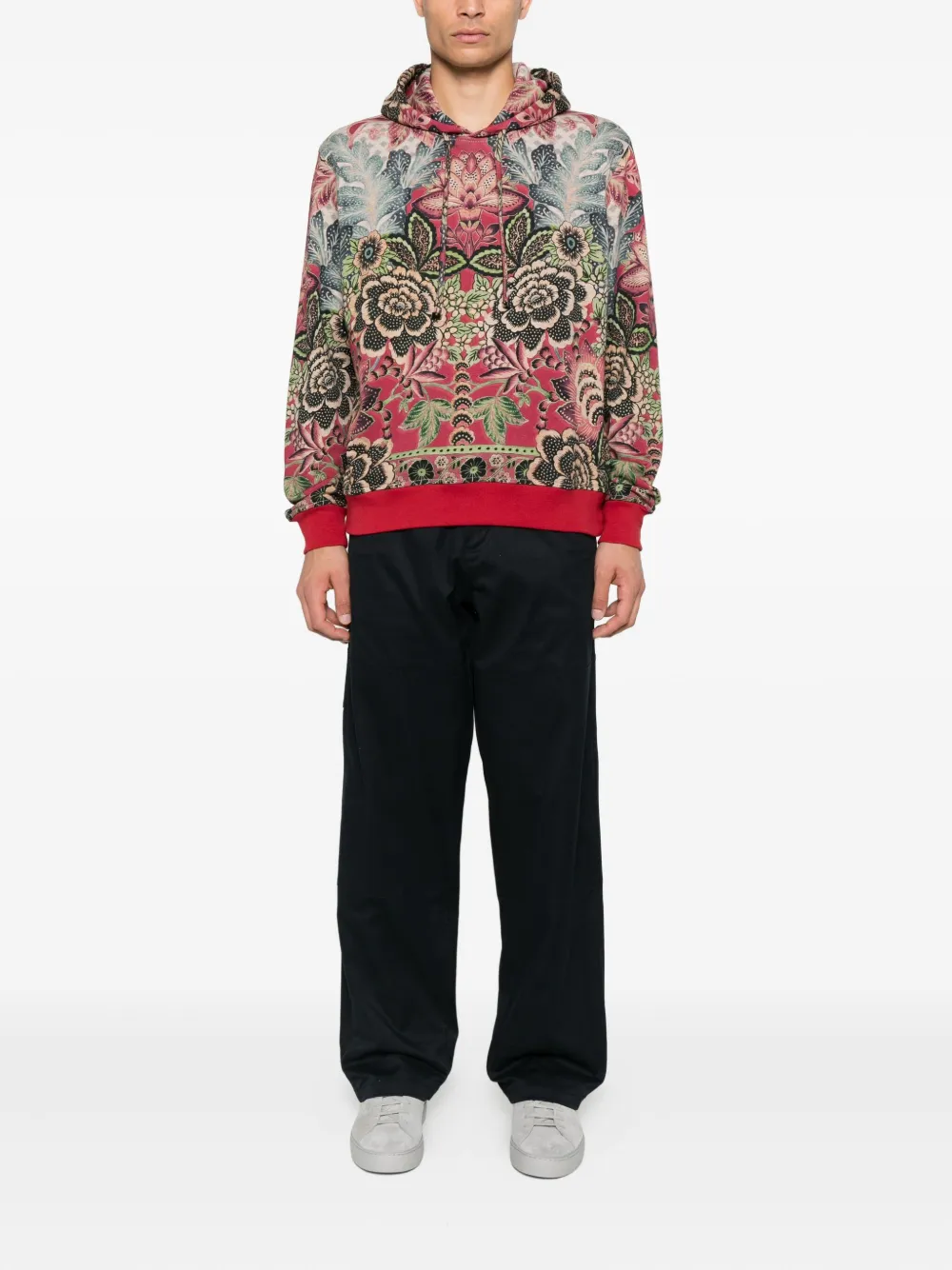 ETRO Hoodie met bloemenprint Rood