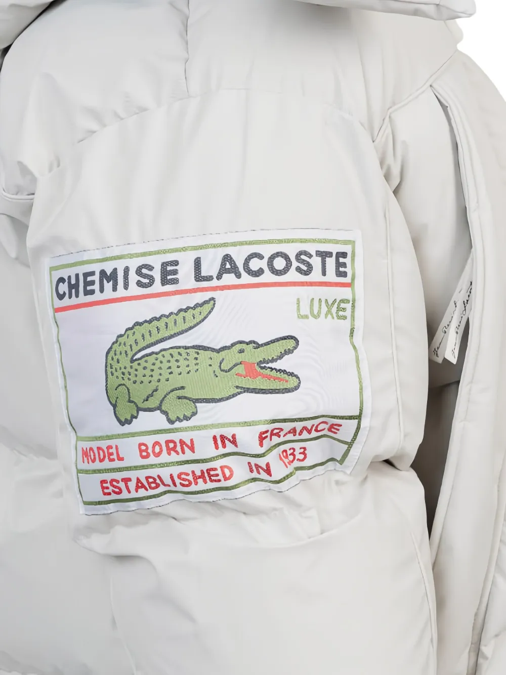 Lacoste Gewatteerde jas met logo-applicatie Grijs