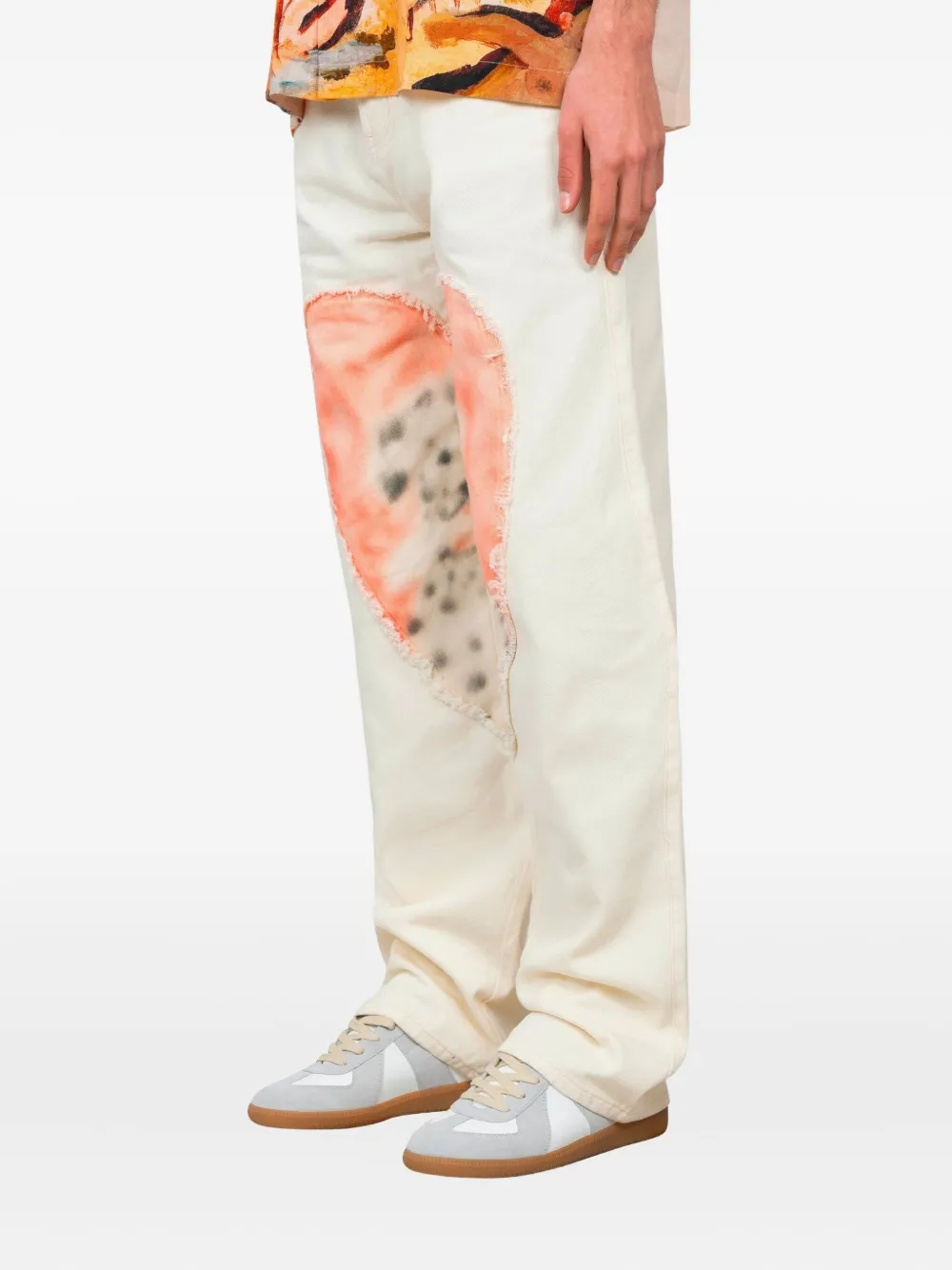 CARNE BOLLENTE Osiris broek met hartpatch - Beige