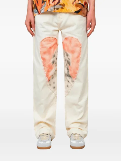 CARNE BOLLENTE Osiris heart-patch trousers