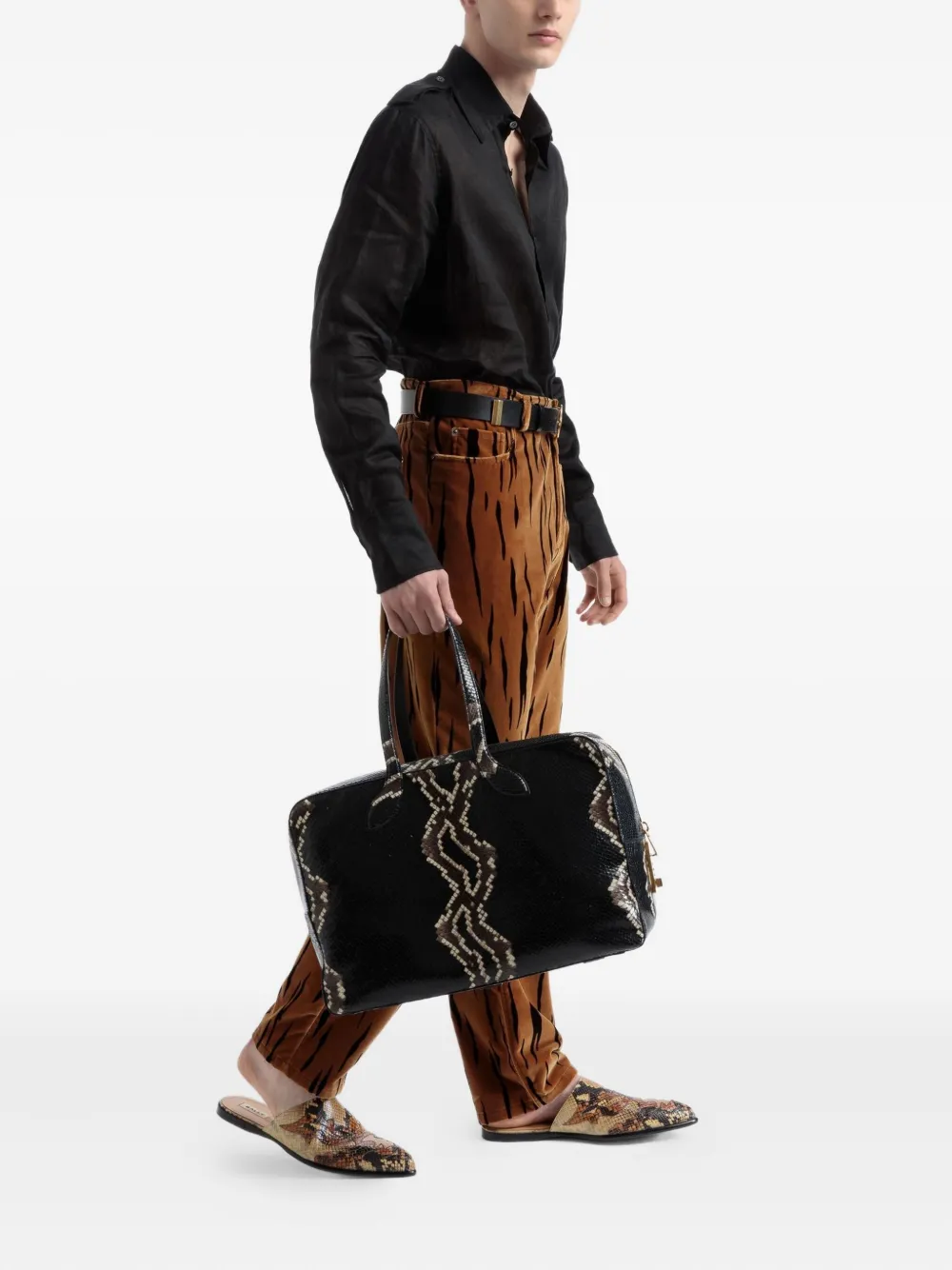 Bally Broek met tijgerprint Beige