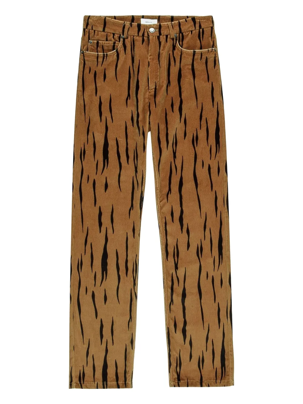 Bally tiger-print velvet trousers | Neutrals | Image 1