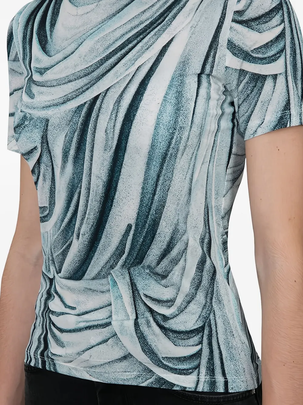Rabanne T-shirt met print Blauw