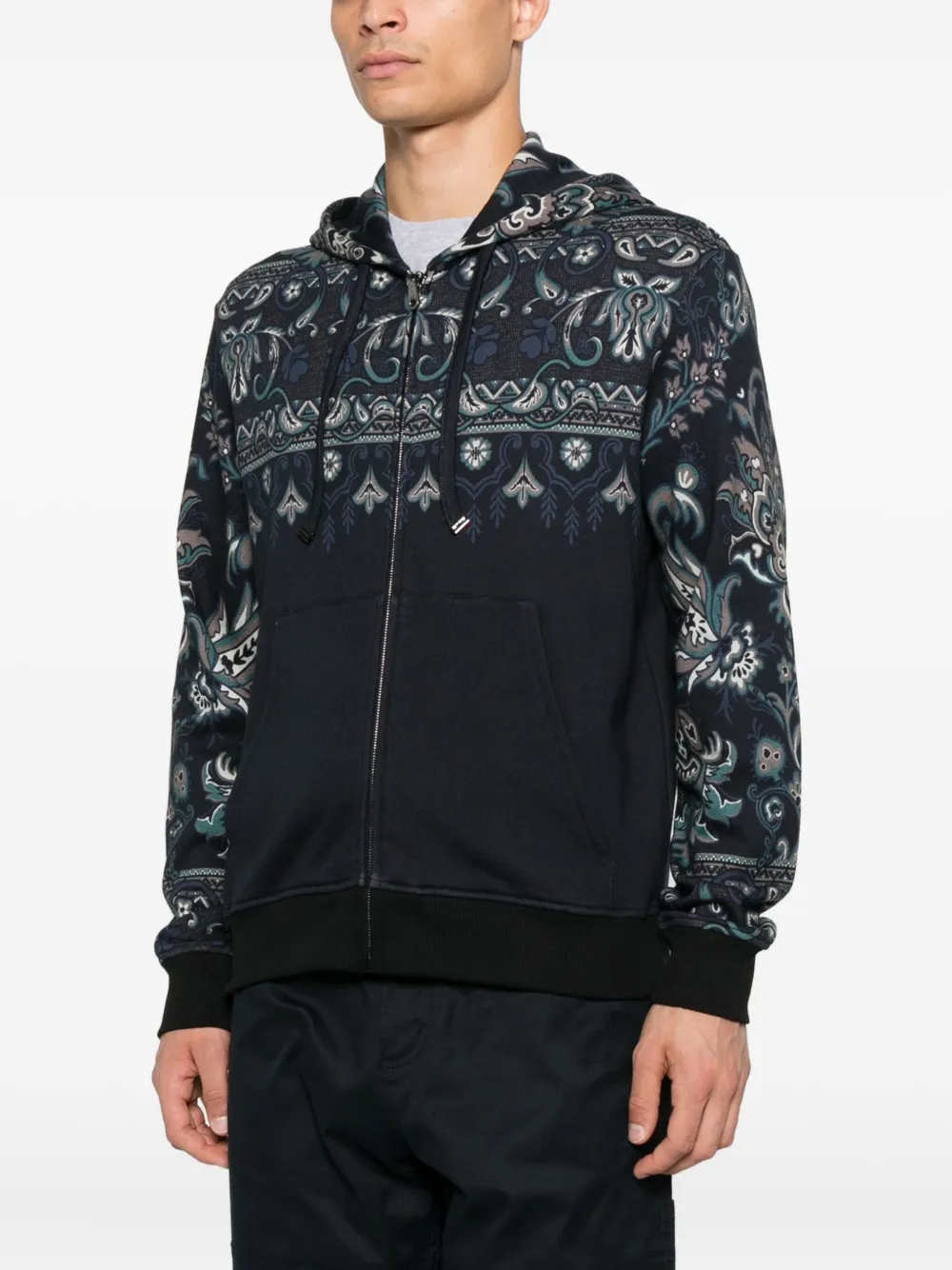 ETRO Hoodie met paisley-print Blauw