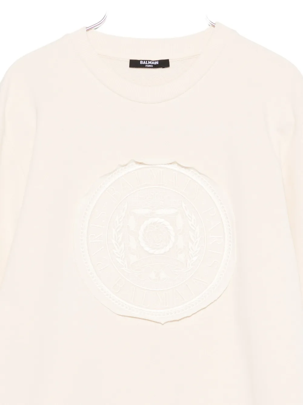 Balmain Kids Sweater met logopatch Beige