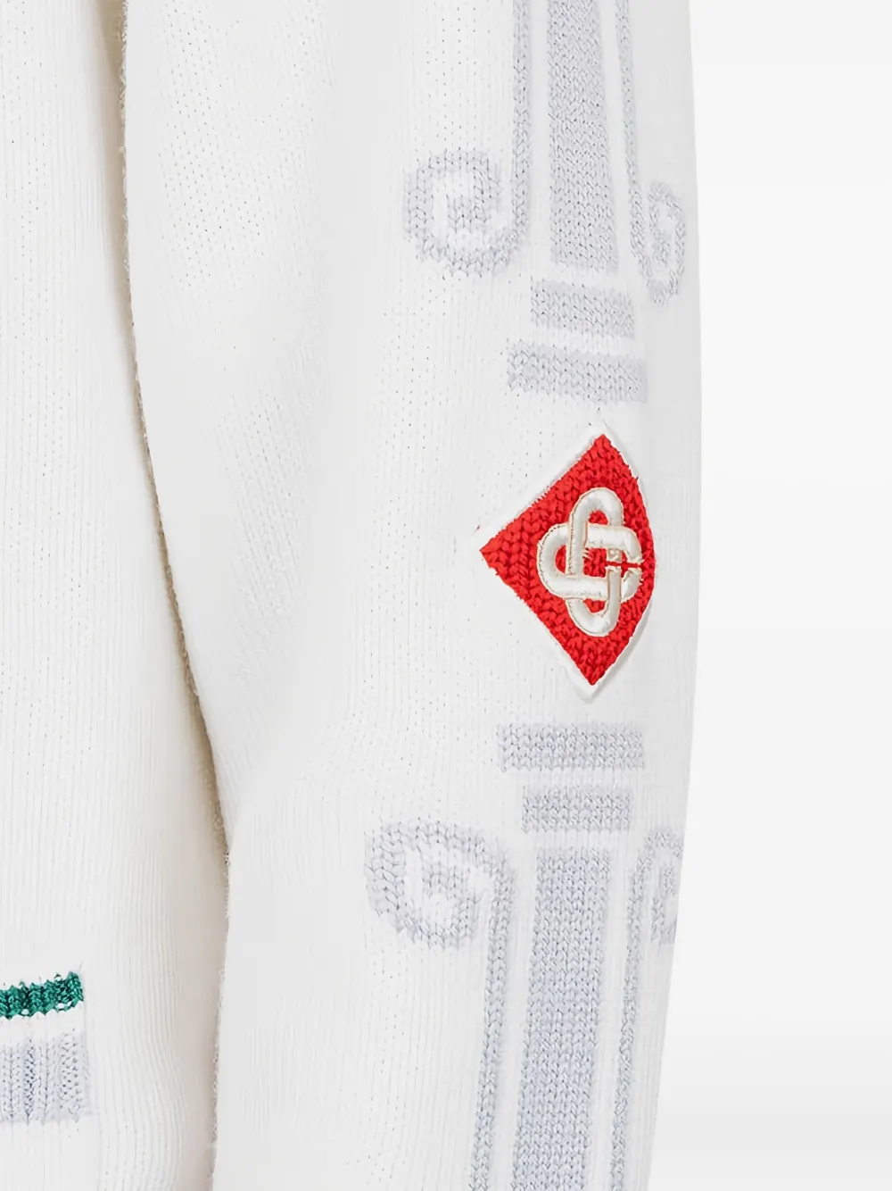 Casablanca Vest met rits en logo-jacquard Wit